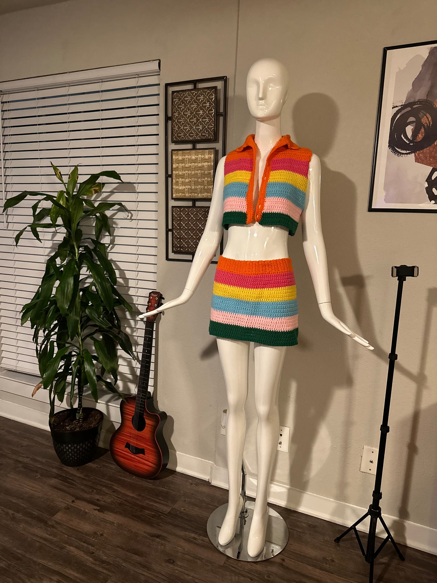Colors of the rainbow skirt set