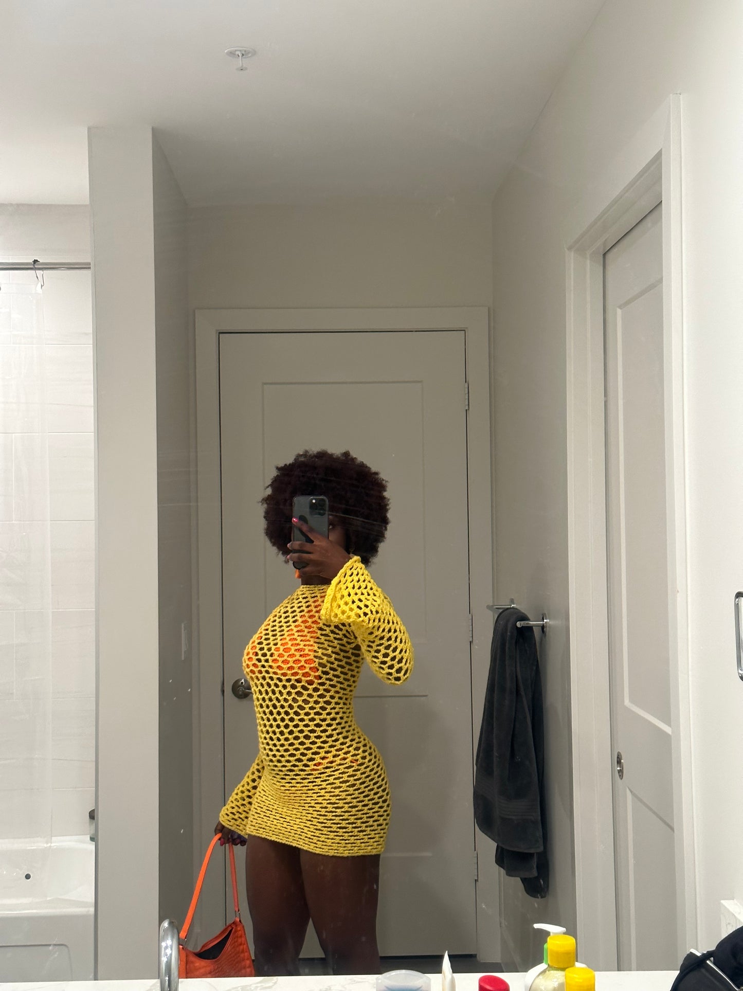 Fisherman net swimsuit cover up