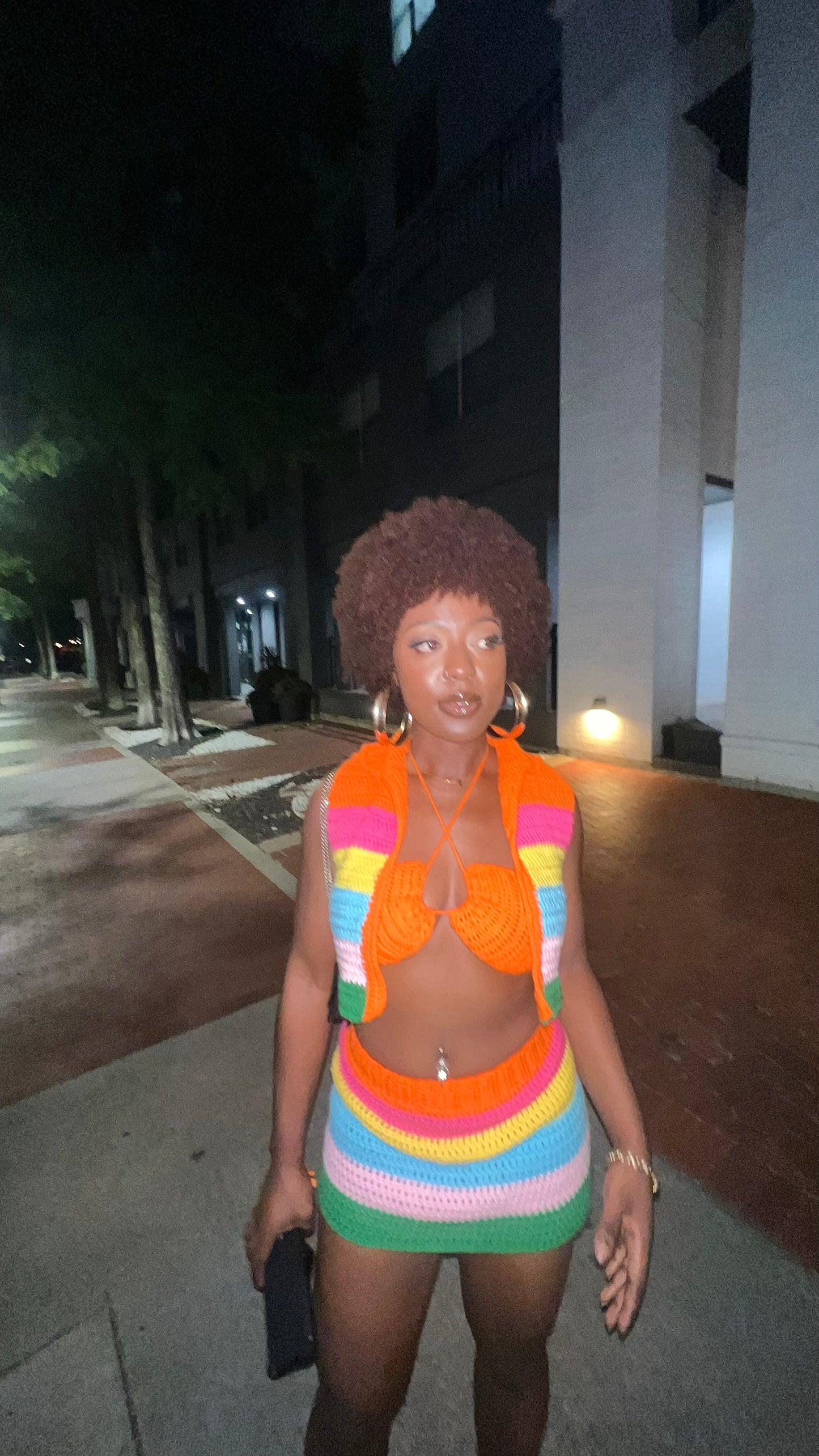 Colors of the rainbow skirt set