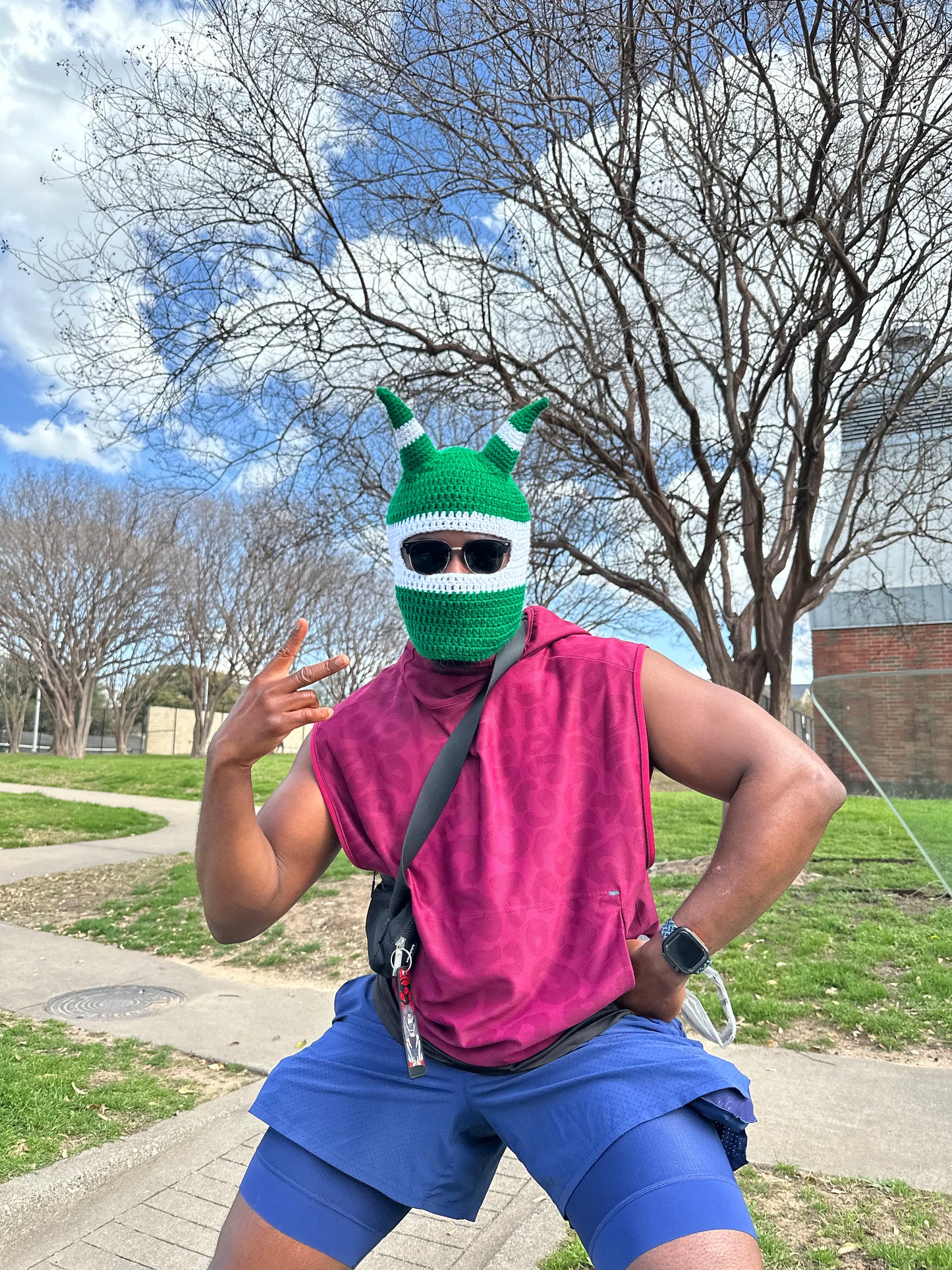 NIGERIAN horned ski mask