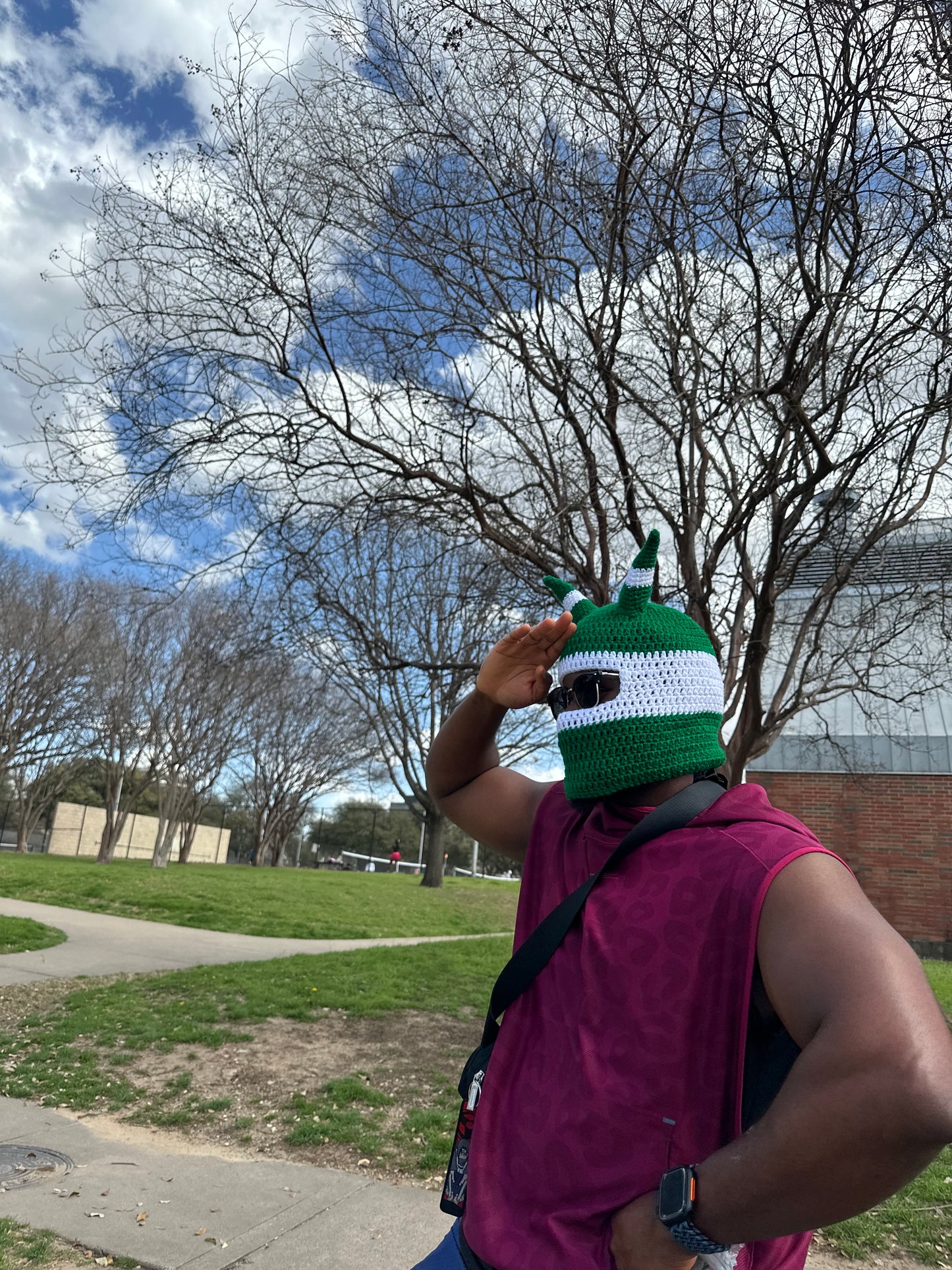 NIGERIAN horned ski mask