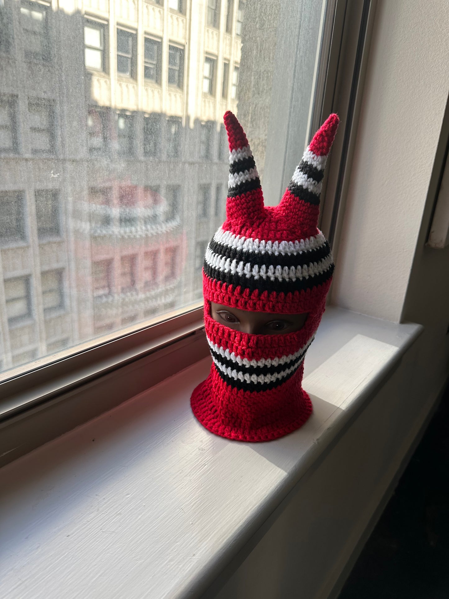 Odumodu horned ski mask