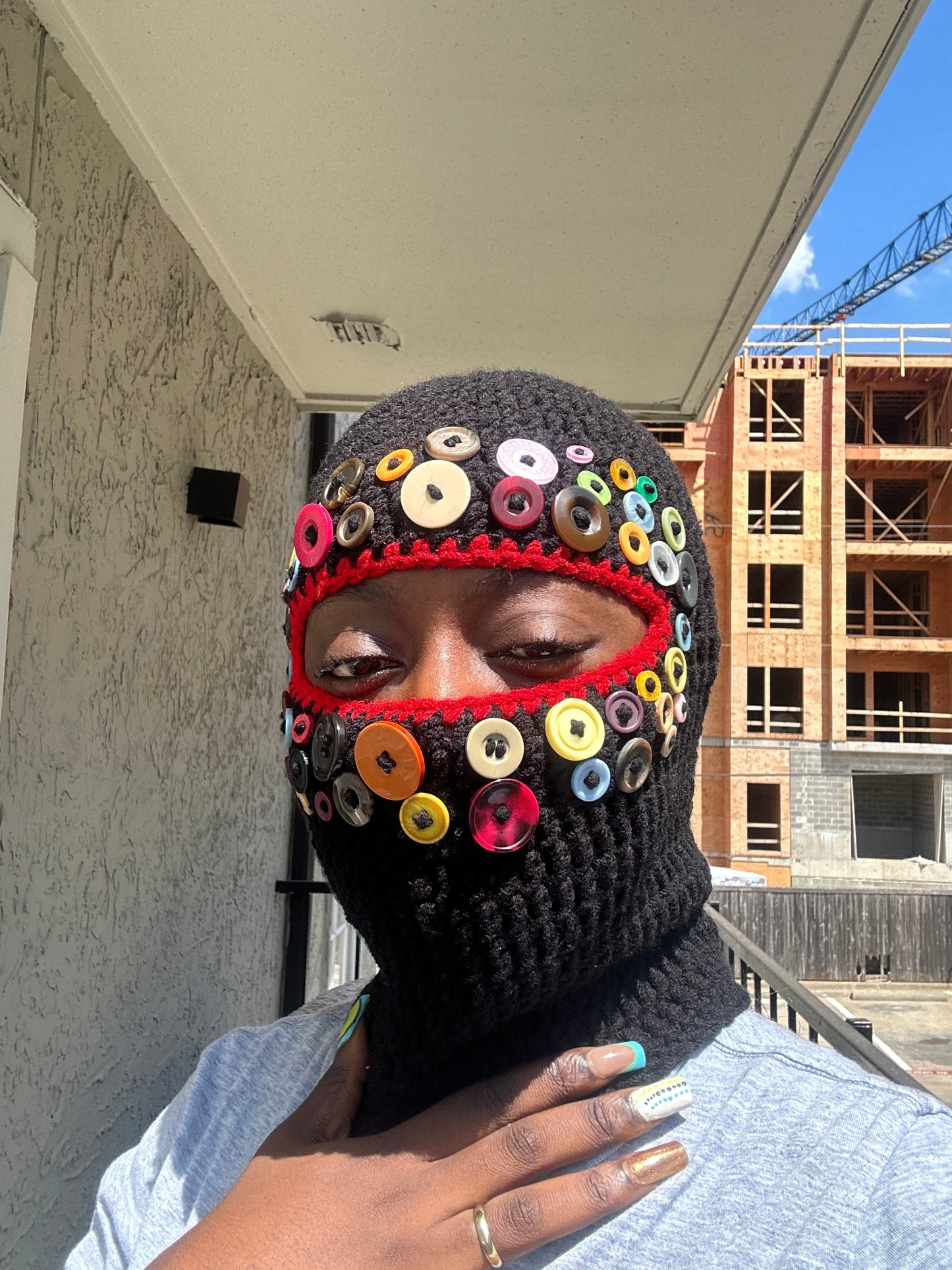 Button up ski mask