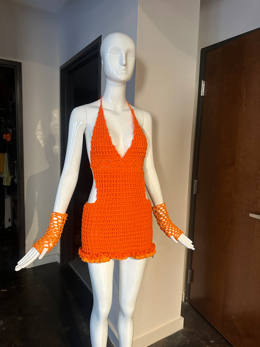 Cutie pie crochet dress set