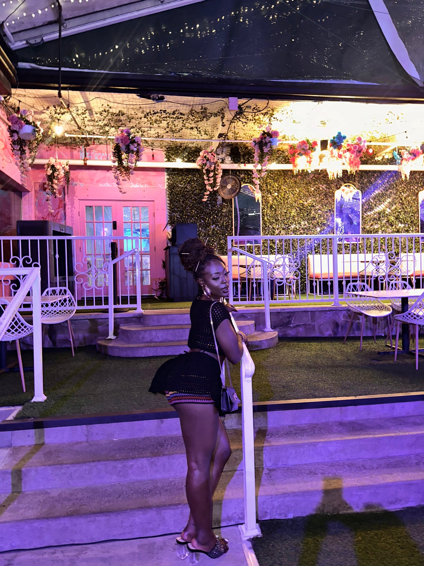 Black liquor skirt set