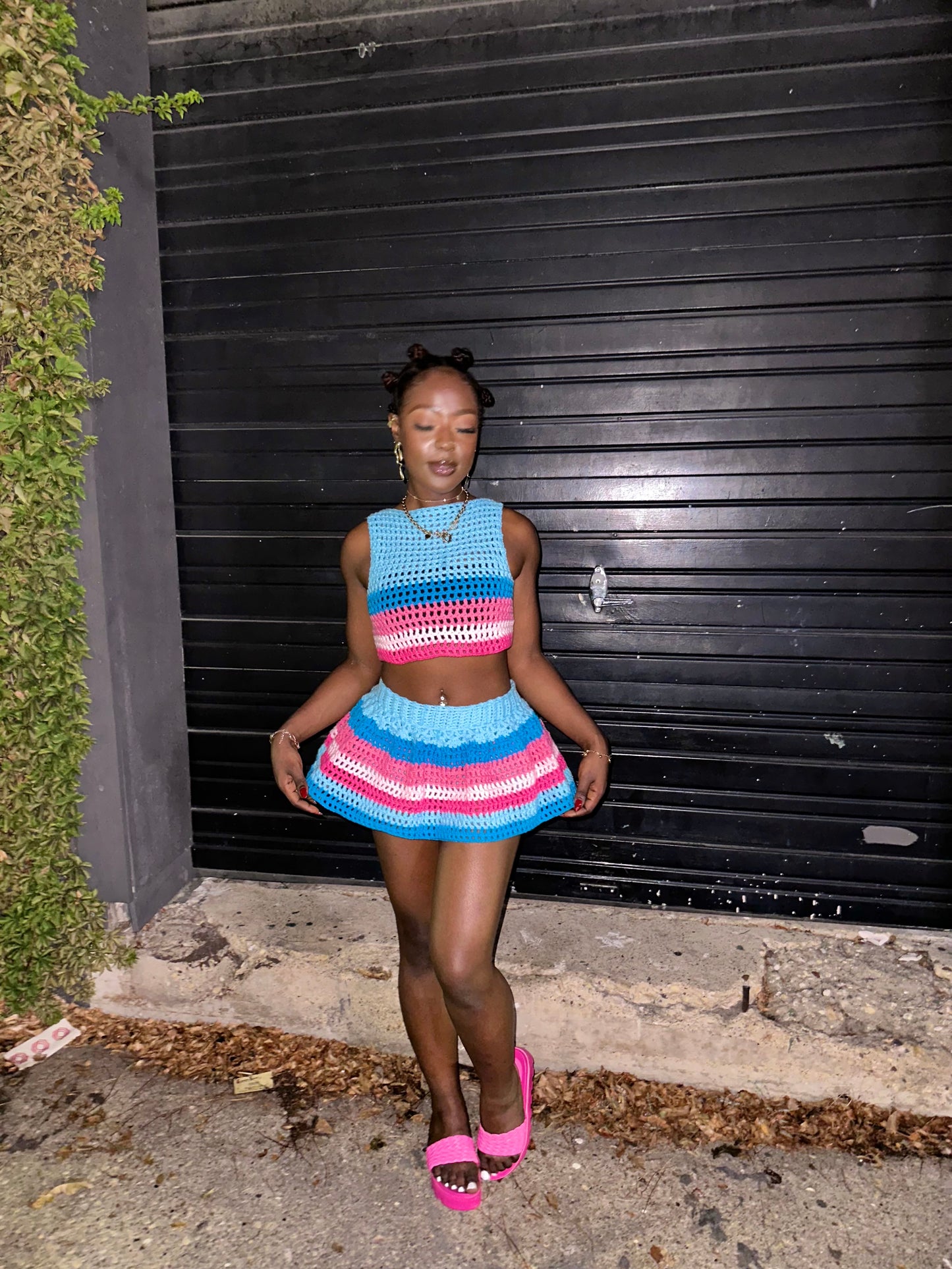 Cotton candy skirt set