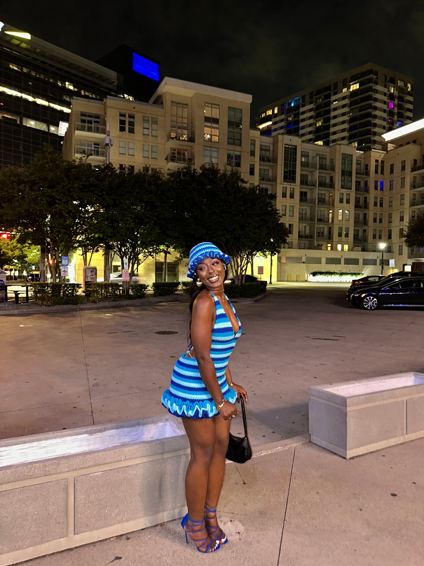 Ocean ties crochet dress set