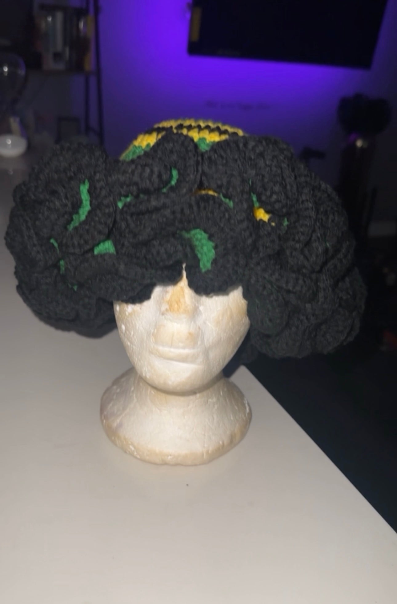 Jamaican flag inspired ruffles hat
