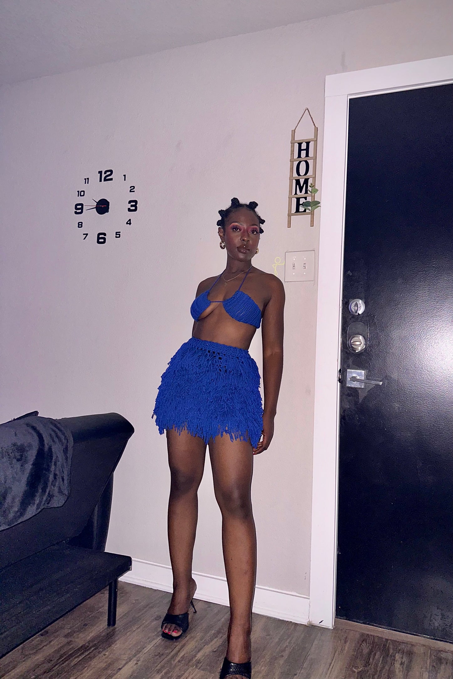 Three piece Rainfall skirt set