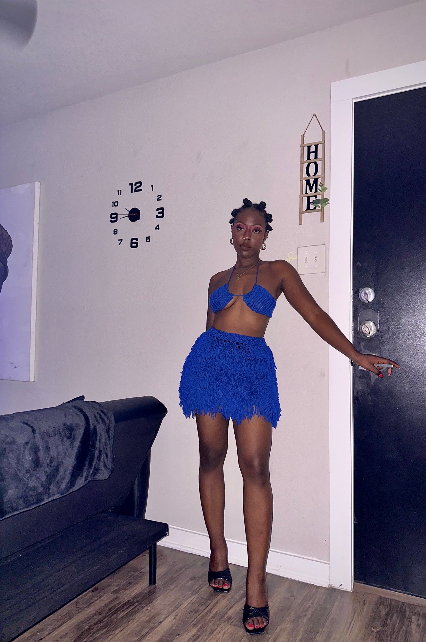 Three piece Rainfall skirt set