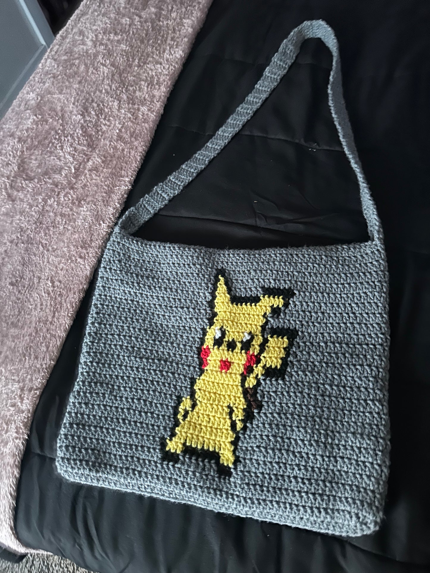 Pikachu oversized crochet bag