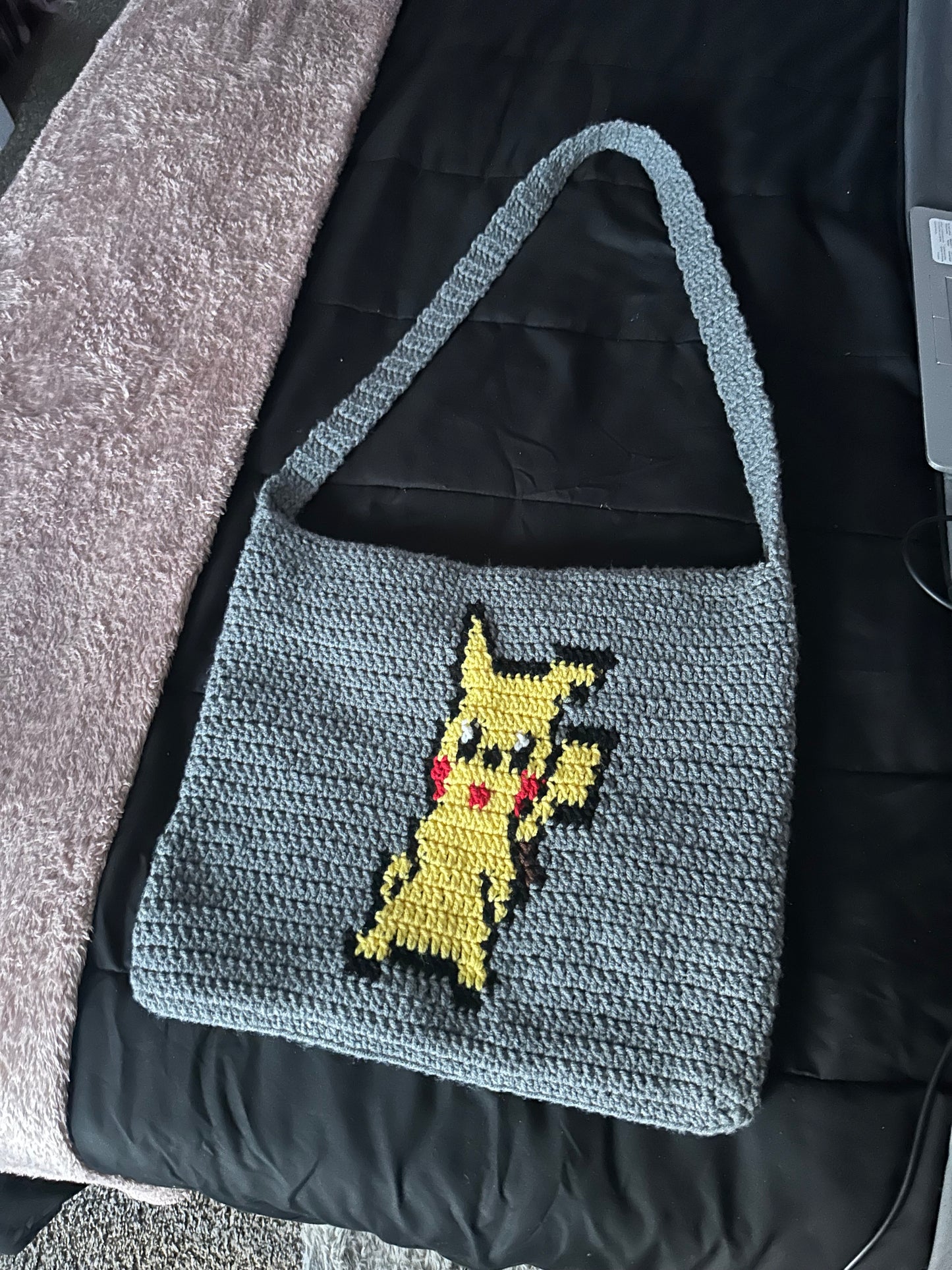 Pikachu oversized crochet bag