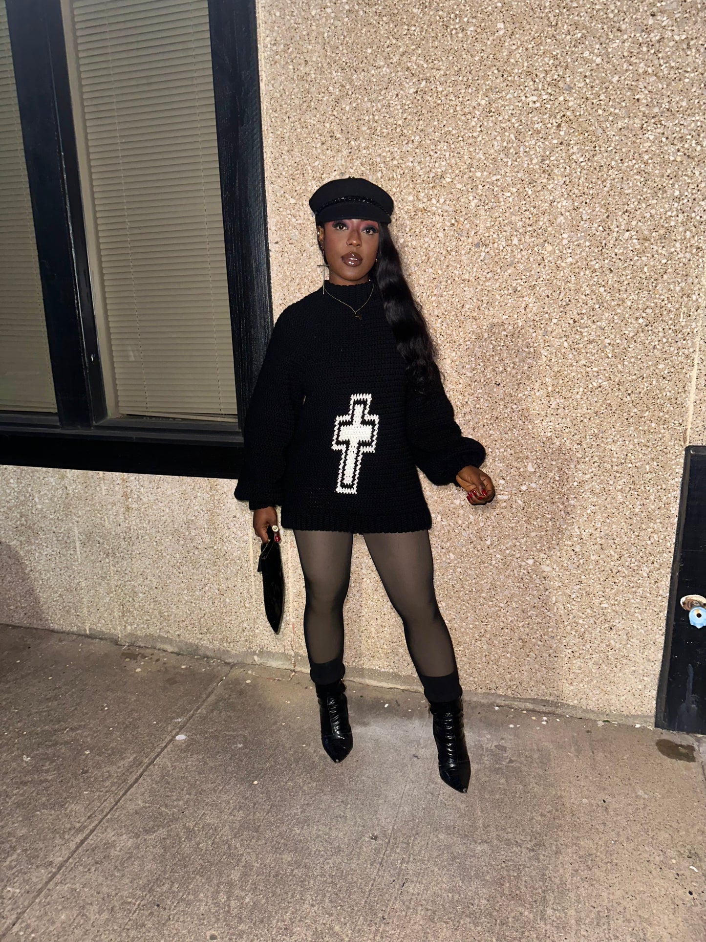 By the cross crochet sweater