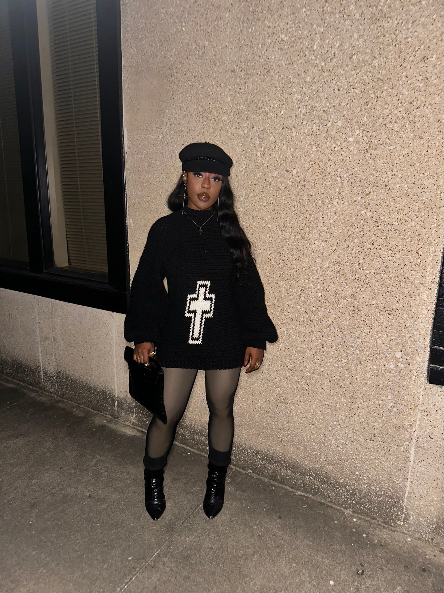 By the cross crochet sweater