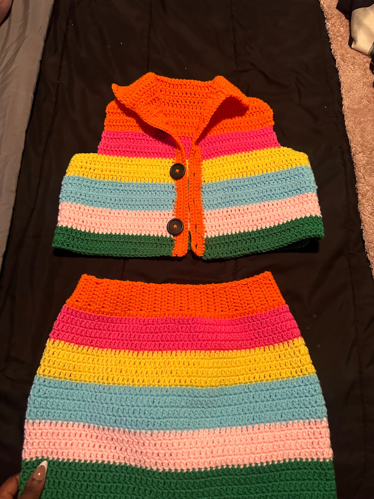 Colors of the rainbow skirt set