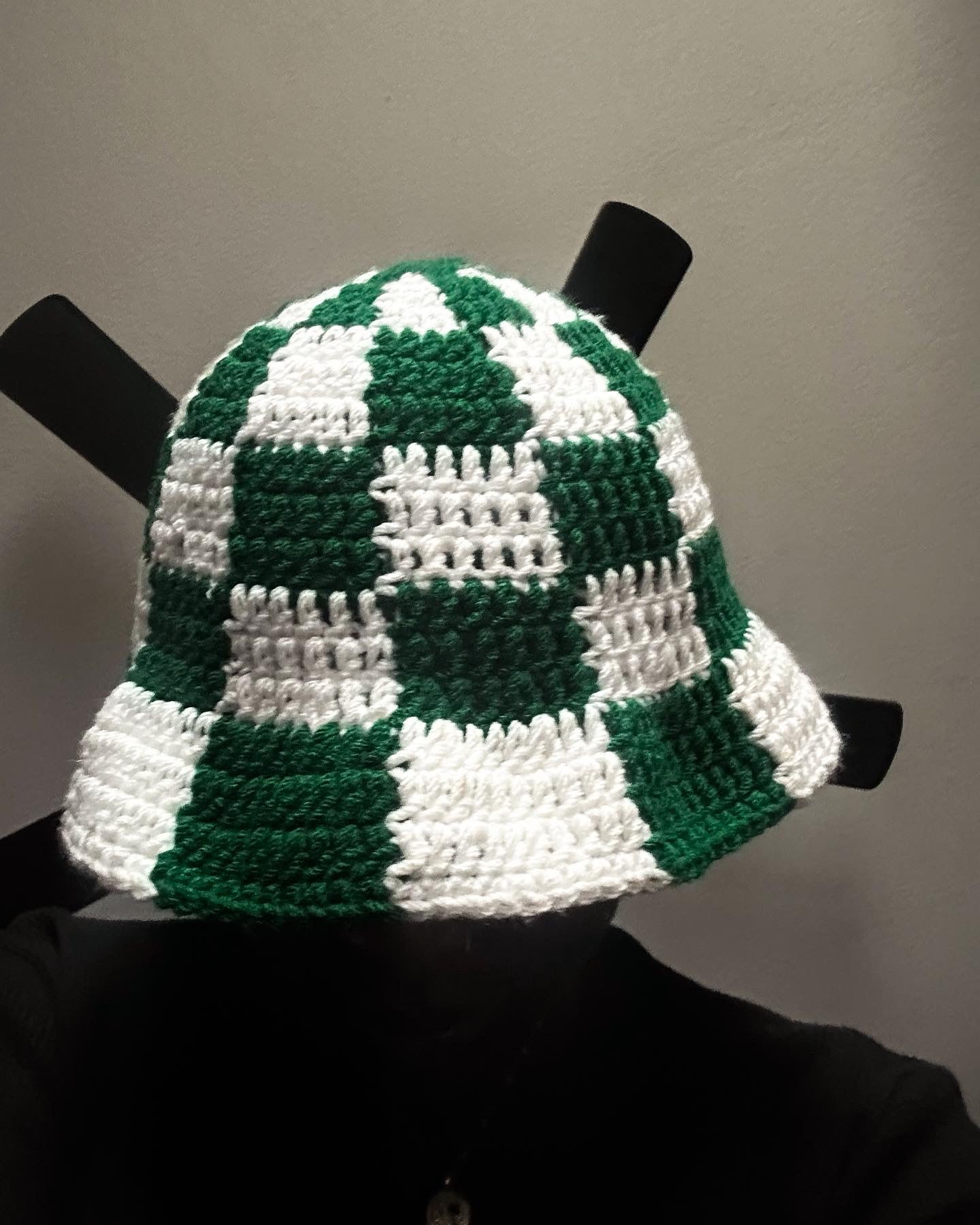 Nigerian flag checkered bucket hat