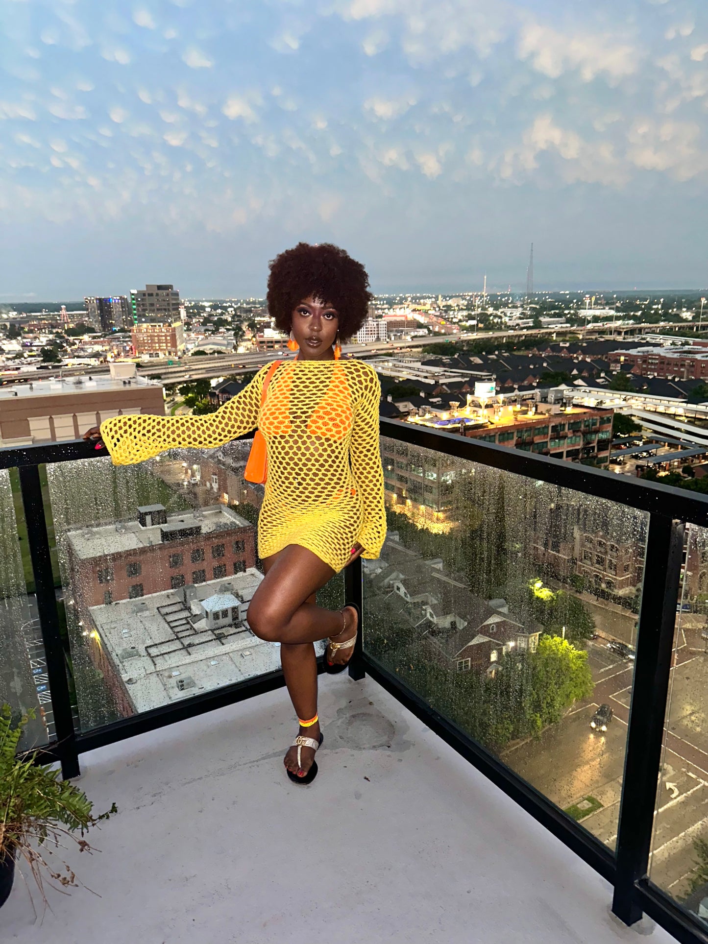 Fisherman net swimsuit cover up