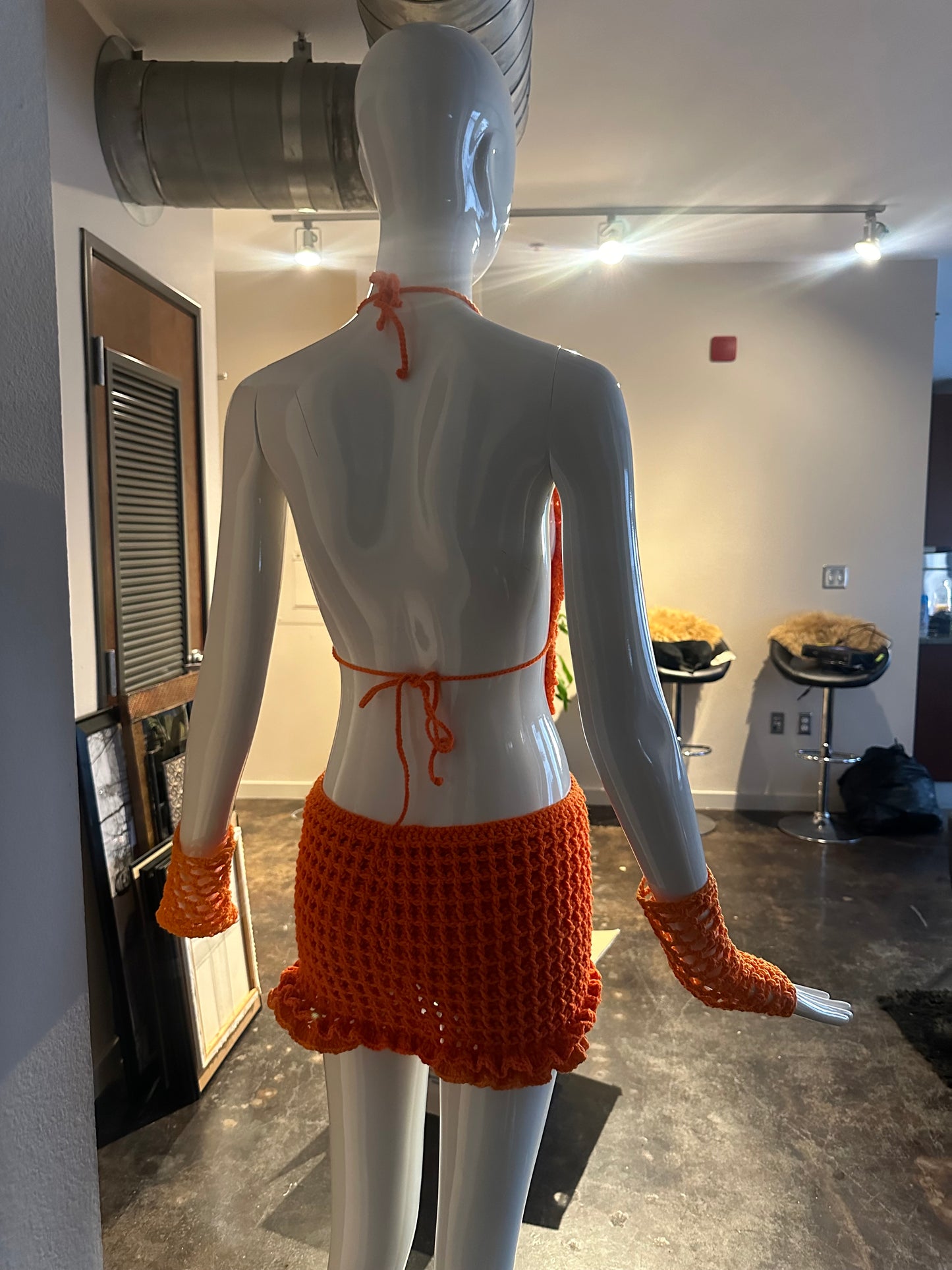 Cutie pie crochet dress set