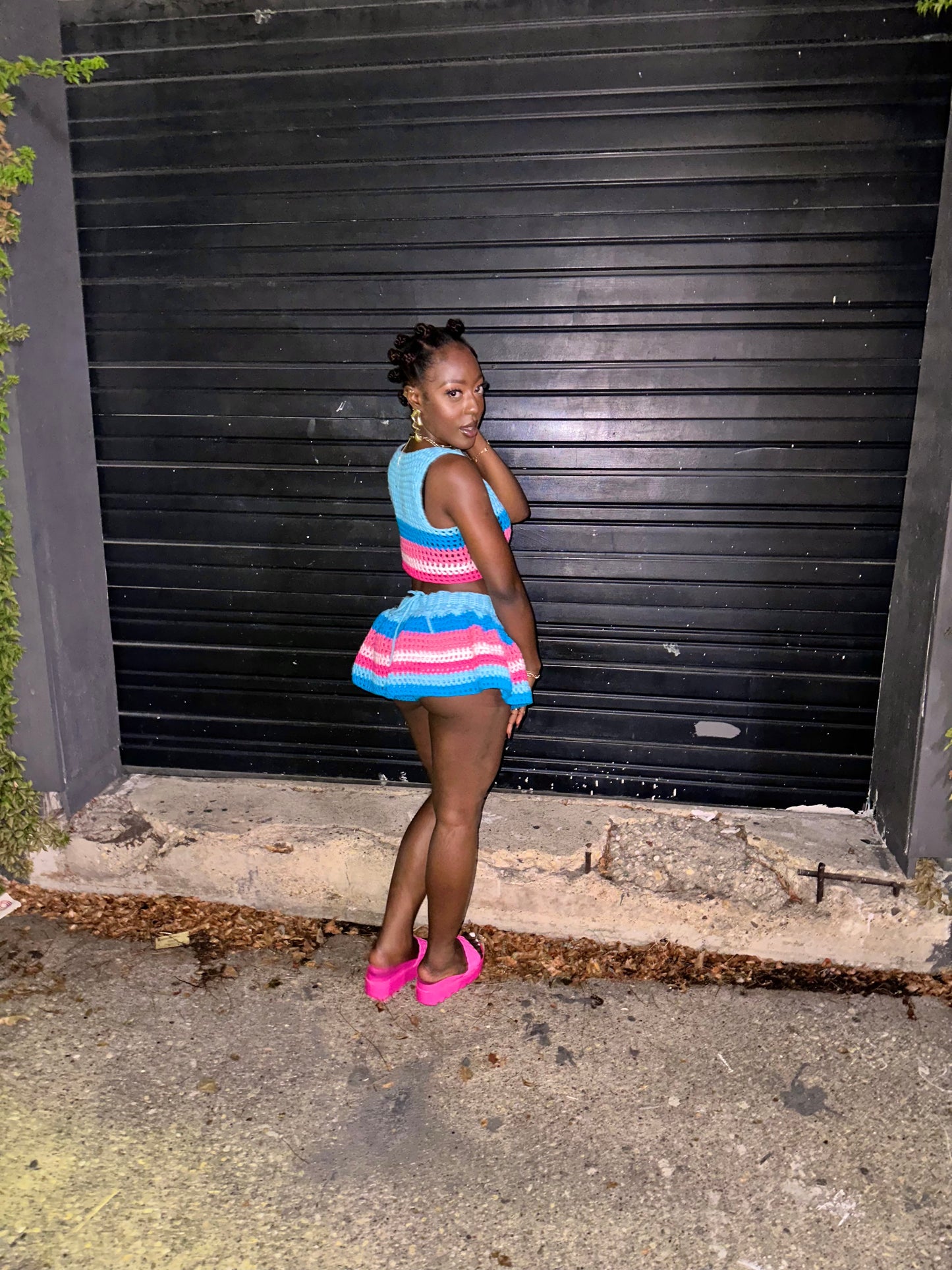 Cotton candy skirt set