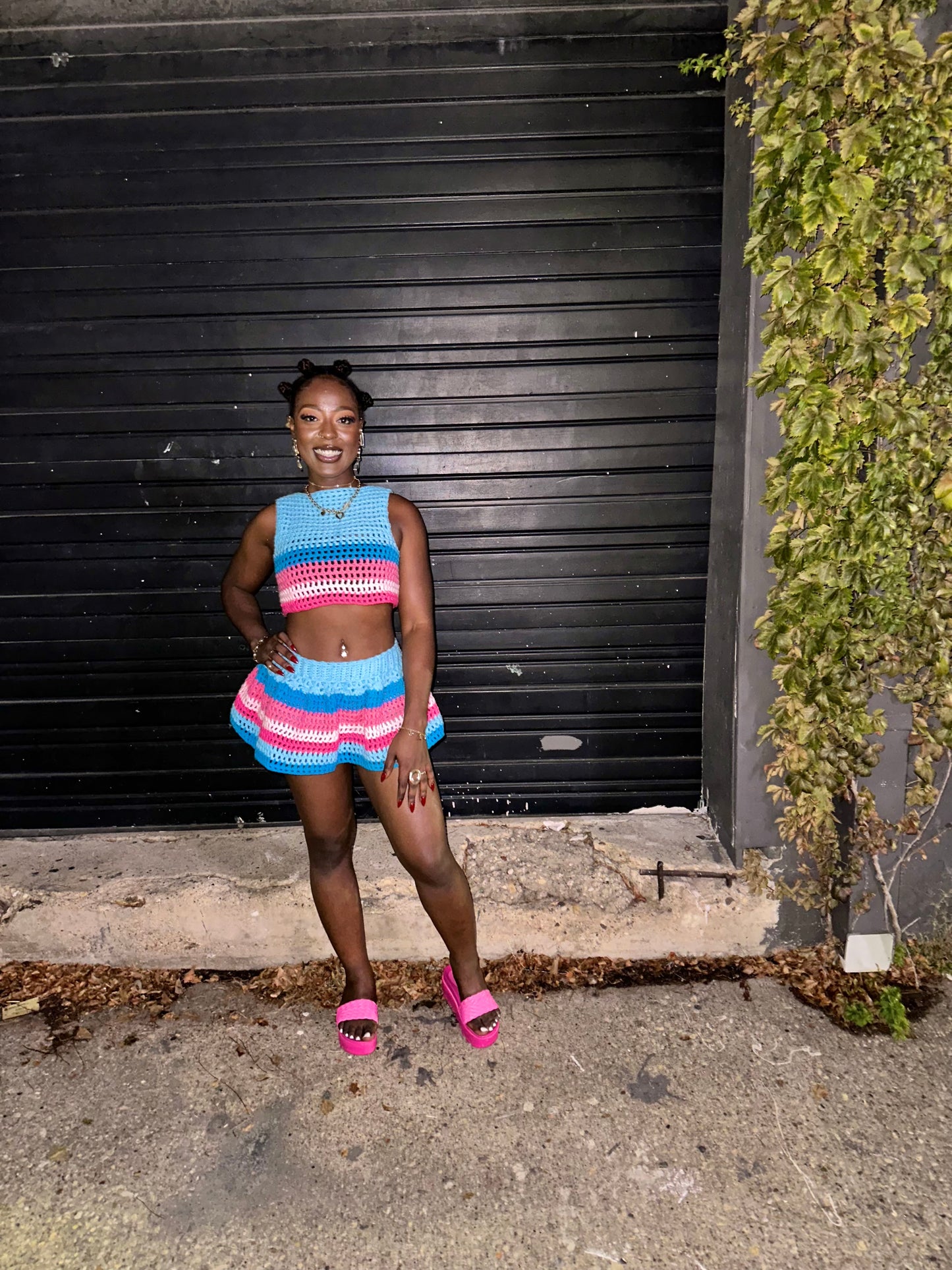 Cotton candy skirt set